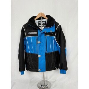Phenix Womens Ski Jacket Snowboard Insulated Blue Black‎ Warm Winter Coat